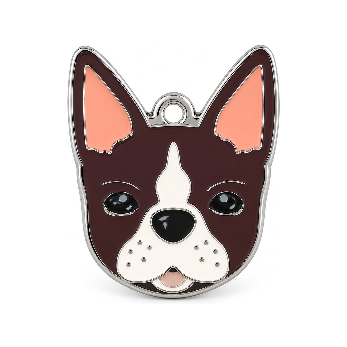 Placa de identificación personalizada Boston Terrier con grabado - Pethome