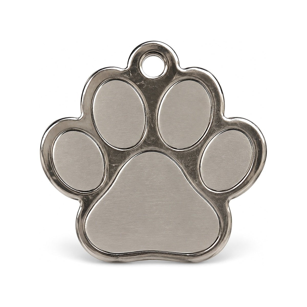 Placa de identificación personalizada Huella azul con grabado - Pethome