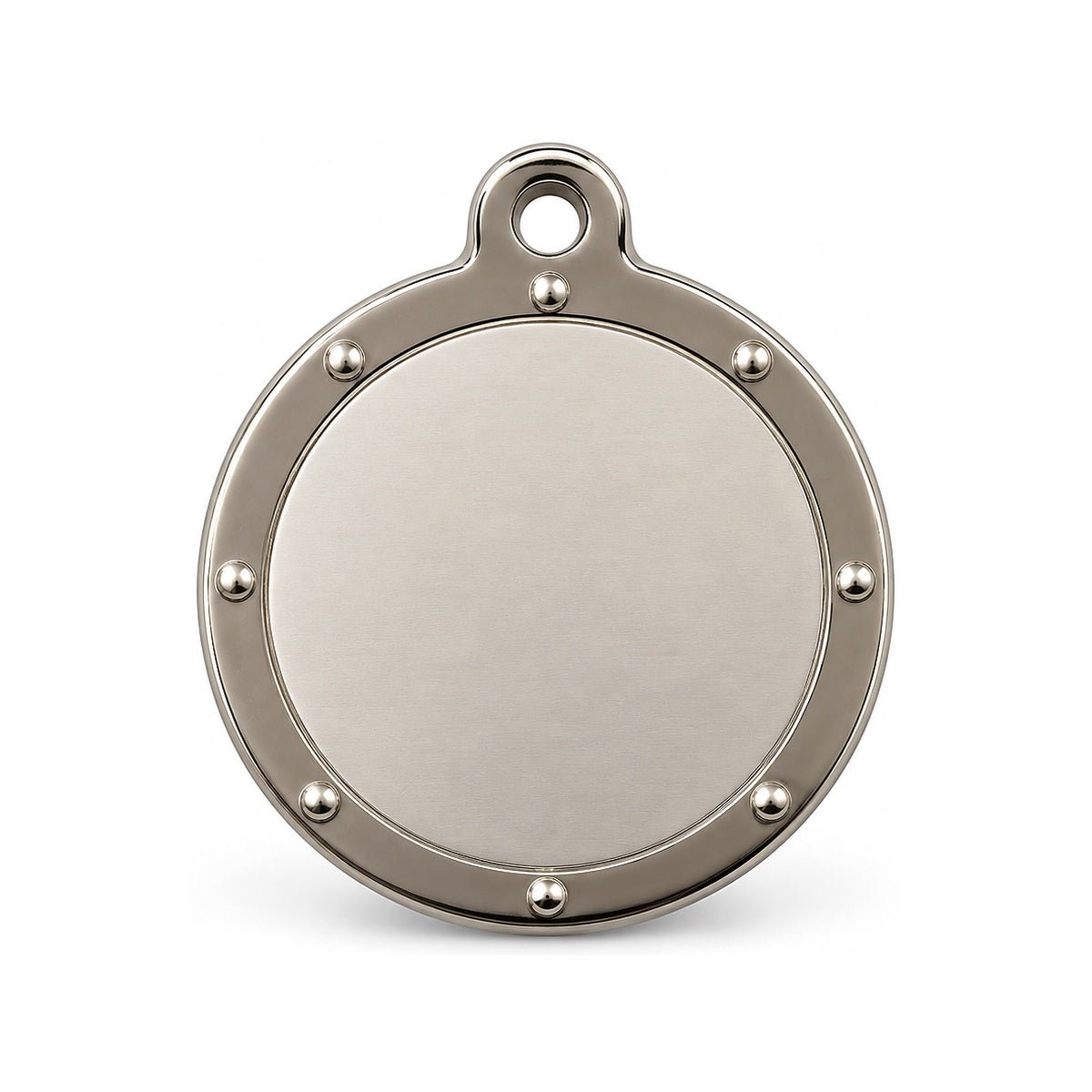 Placa de identificación personalizada Perro blanco y negro con grabado - Pethome