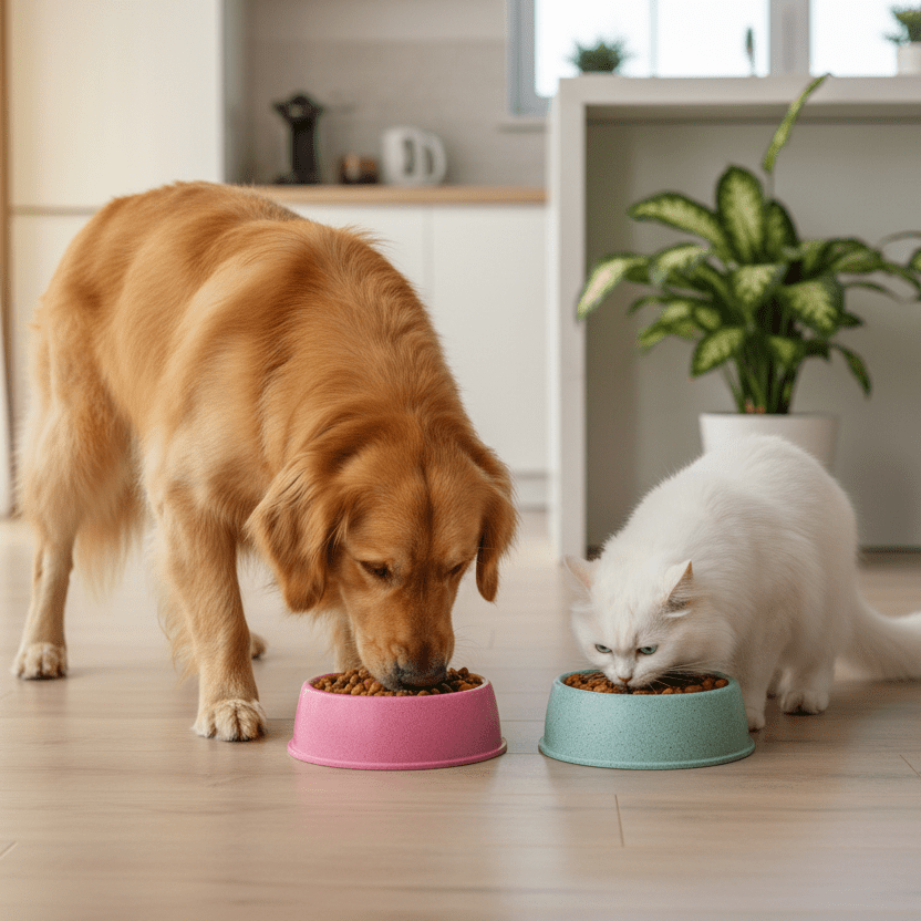 Plato de bambu colores - Pethome