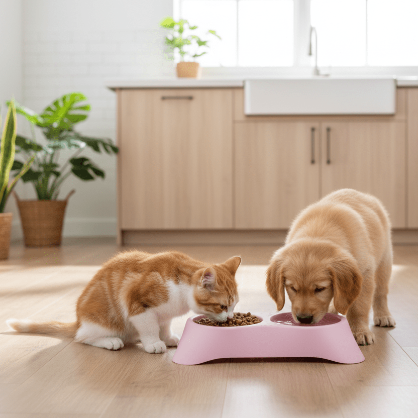 Plato doble antivuelcos colores - Pethome