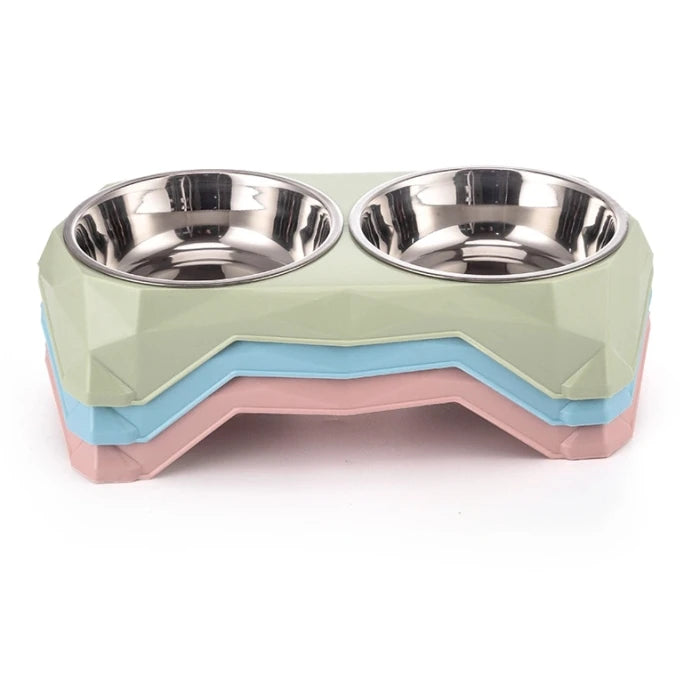 Plato doble de acero inoxidable colores