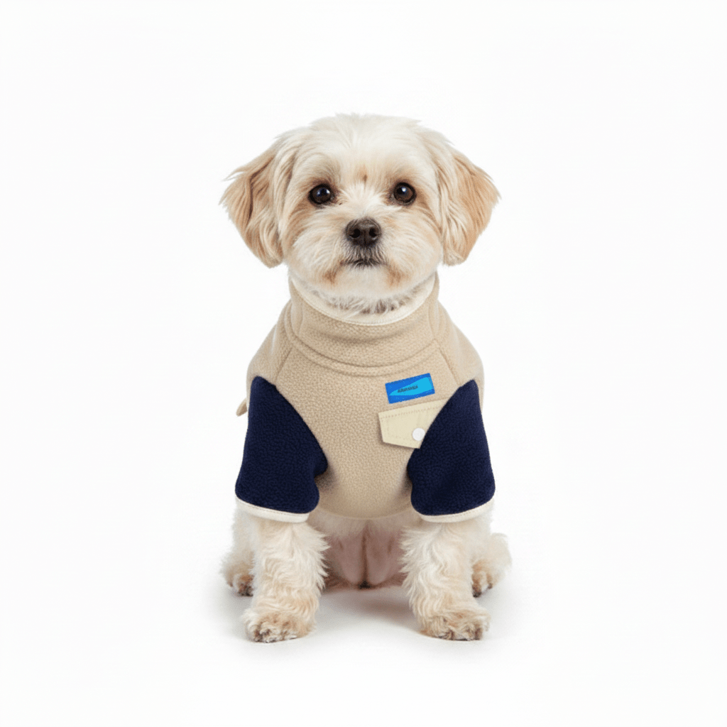 Polero polar bicolor para perros y gatos - Azul - Pethome