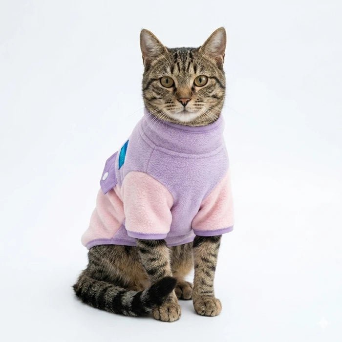 POLERON POLAR BICOLOR ROSADO LILA - Pethome