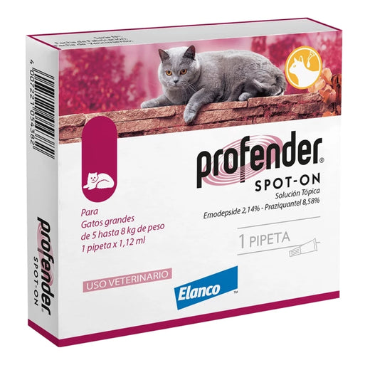 Profender Spot-on Antiparasitario Interno Solución Tópica hasta 8 Kg