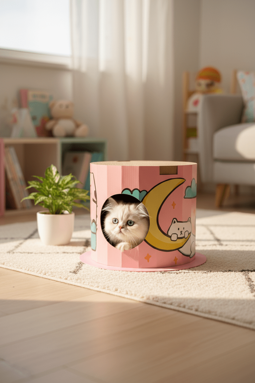 Rascador con diseño redondo un agujero - Pethome