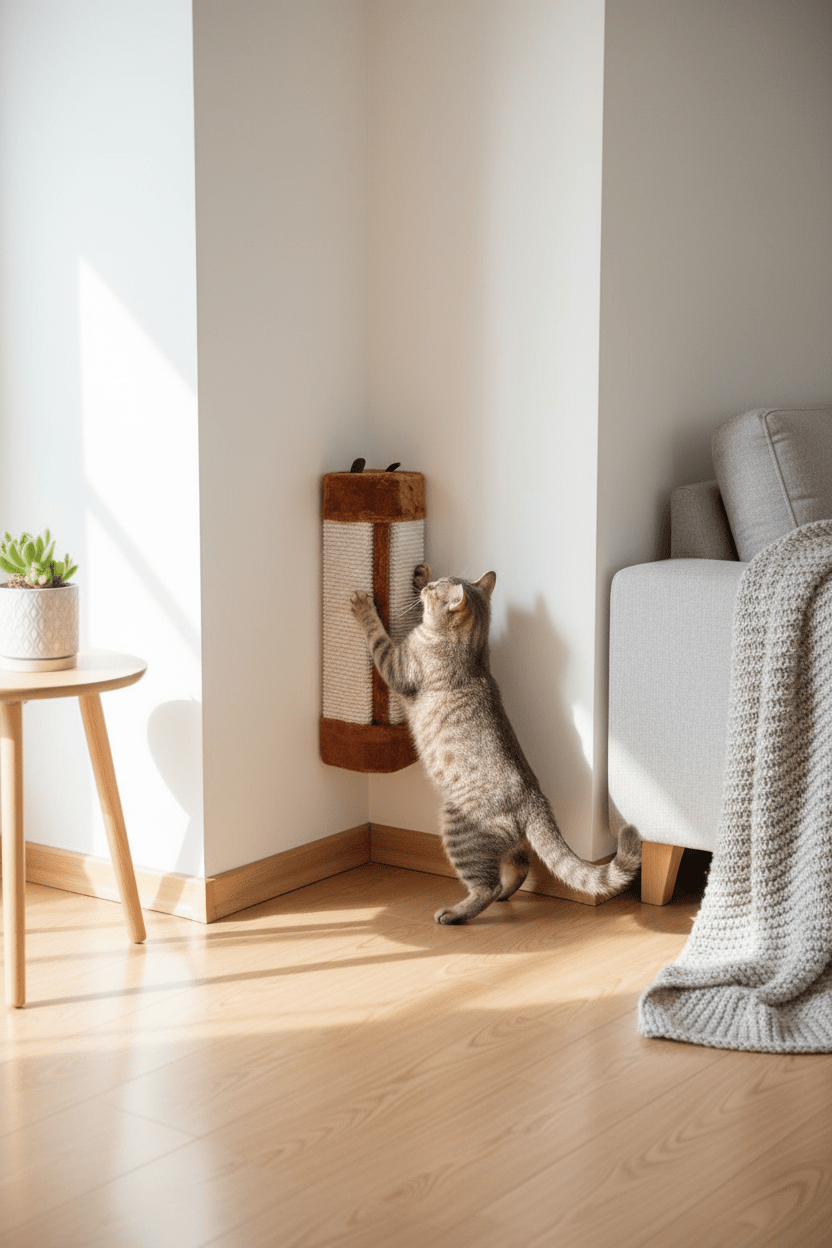Rascador Esquinero para Muebles y Murallas para gatos 50cm - Pethome