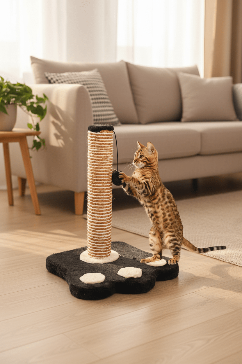 Rascador Simple con juguete - Pethome