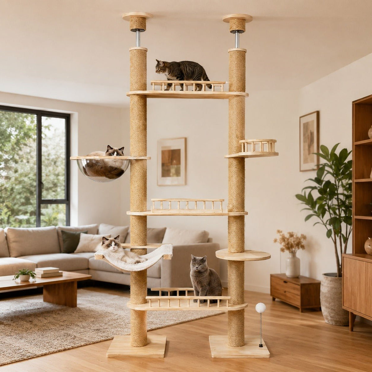 Rascador Torre a Techo Pro - Pethome