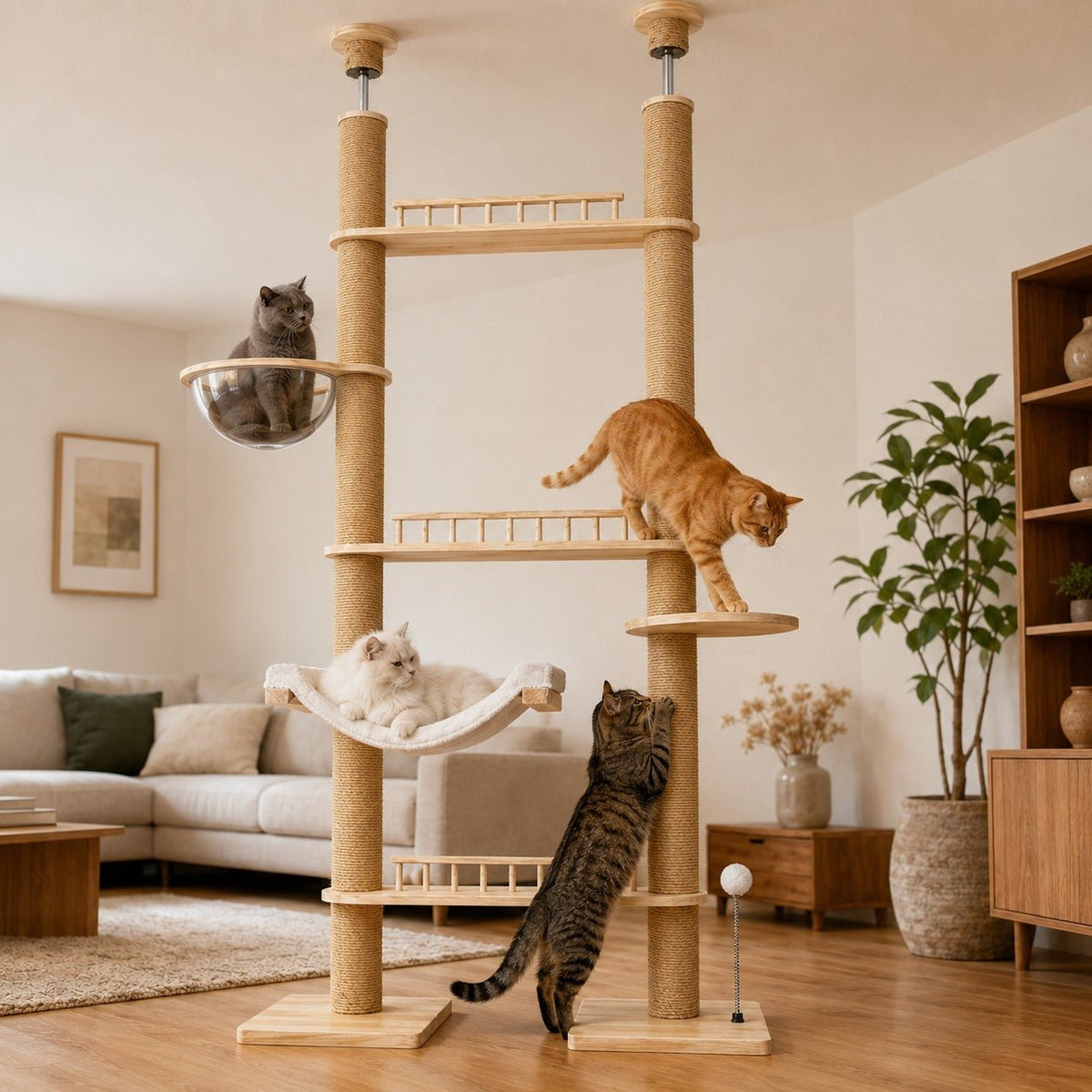 Rascador Torre a Techo Pro - Pethome
