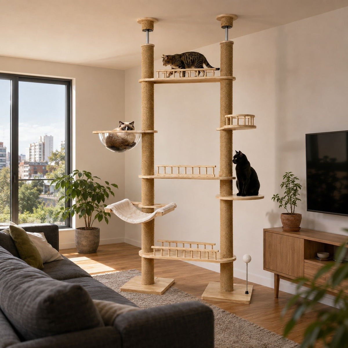 Rascador Torre a Techo Pro - Pethome
