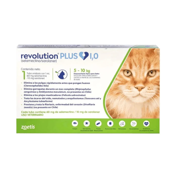 REVOLUTION PLUS PIPETA GATO 5-10 KG - imagen 1