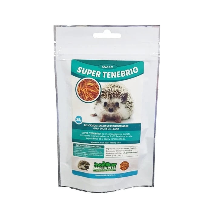Super Tenebrios Deshidratados para Erizo 25gr - imagen 1