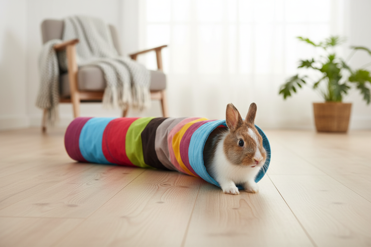 Túnel Arcoíris para Mascotas Pequeñas