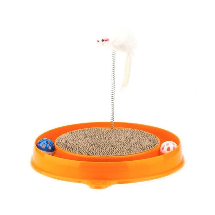 Tablero Rascador con Pelotas y Ratón para Gatos - imagen 1