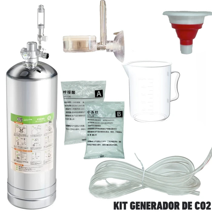 Tanque Generador de CO2 con u00c1cido Cítrico y bicarbonato
