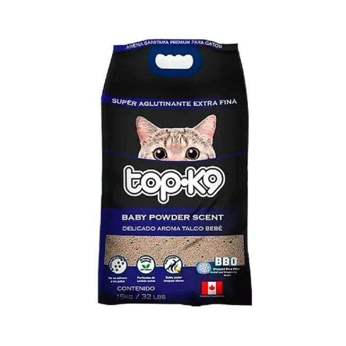 TopK9 Arena Aglutinante 15 KG Black Edition (Producto con detalle)