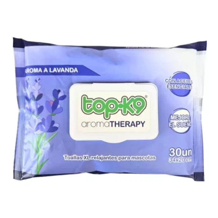 TOPK9 THERAPY TOALLA HUMEDA RELAJANTE XG 30 UNID LAVANDA - imagen 1