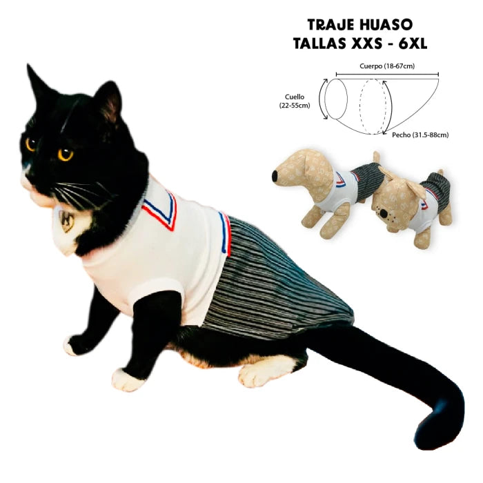 Traje huaso de fiestas patrias para perros y gatos