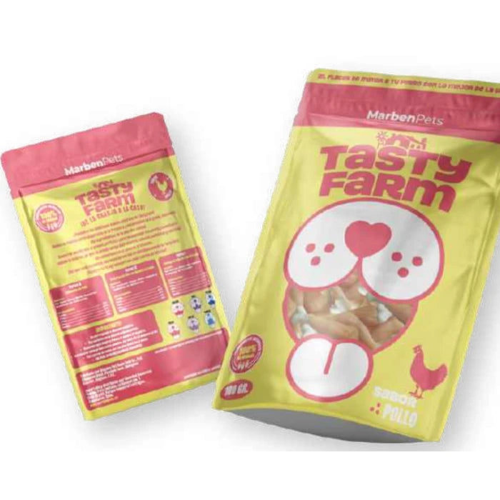TRUTITOS DE POLLO CON HUESITO DE CALCIO 100 GRS TASTY FARM - imagen 1