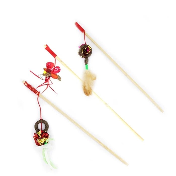 VARILLA ARO CON PLUMAS WONDER CAT - Pethome