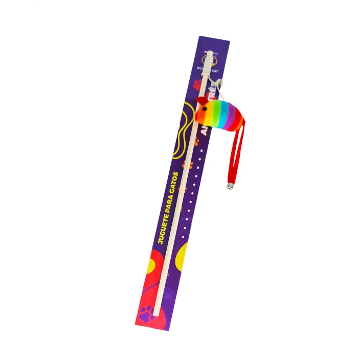 VARILLA RATON ARCOIRIS CON CASCABEL - imagen 1