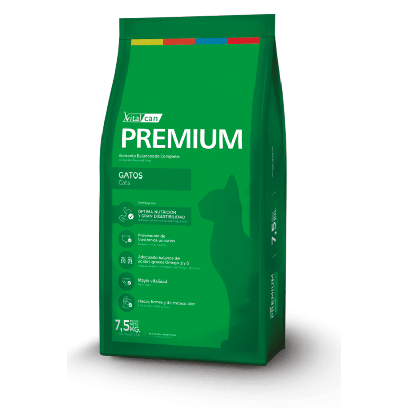 Vitalcan Premium - Alimento para Gatos Adultos 7,5kg - Pethome