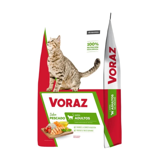 Voraz Gato Adulto Pescado
