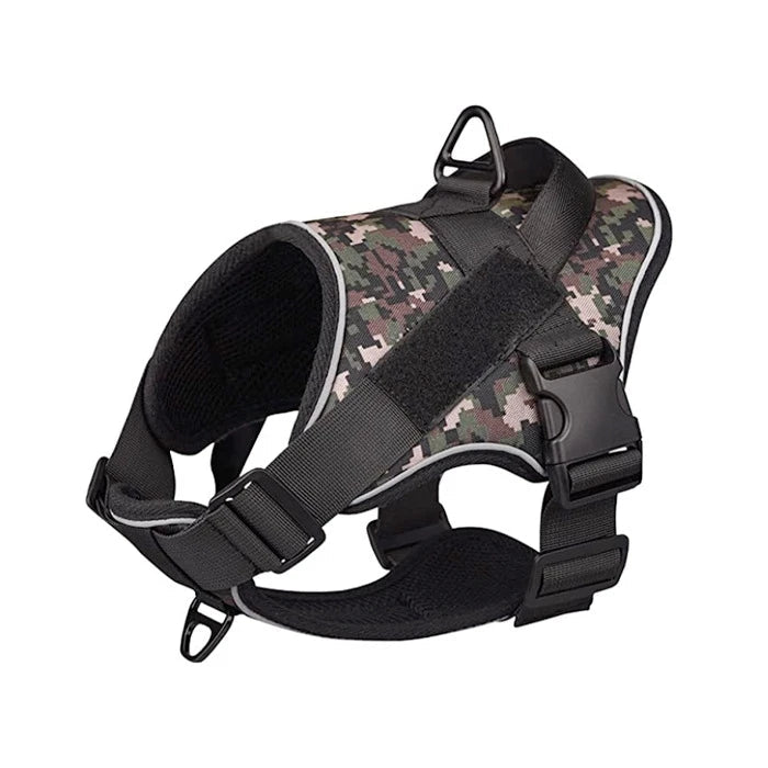 Wonder Dog Arnés Táctico Camuflaje Verde Ajustable para Perros - Pethome