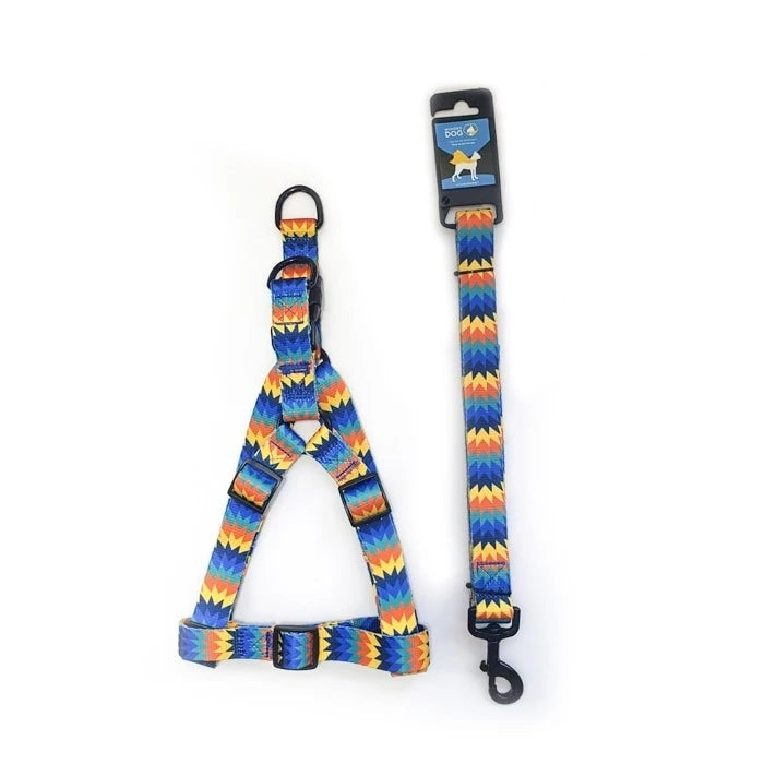 Wonder Dog Arnés para Perros con Trailla Multicolor