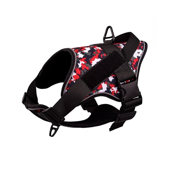Wonder Dog Arnés Táctico Diseño Militar Camuflaje Rojo