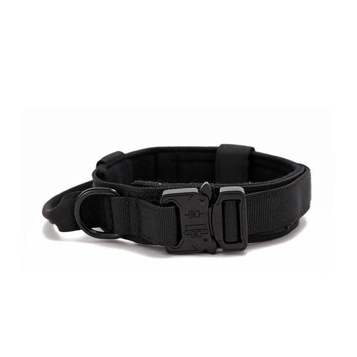 Wonder dog Collar Táctico Reforzado y Asa Negro
