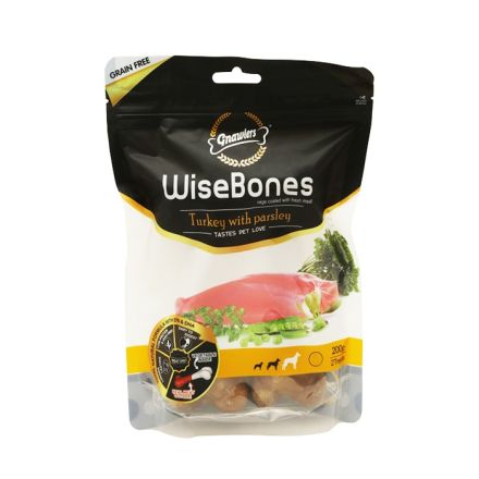 Snack Small Wisebones Pavo con Perejil