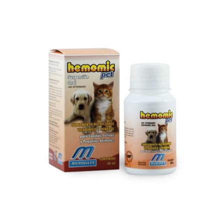 Hemomic Pet Suplemento Nutricional Para Perros, Gatos y Mascotas Pequeñas