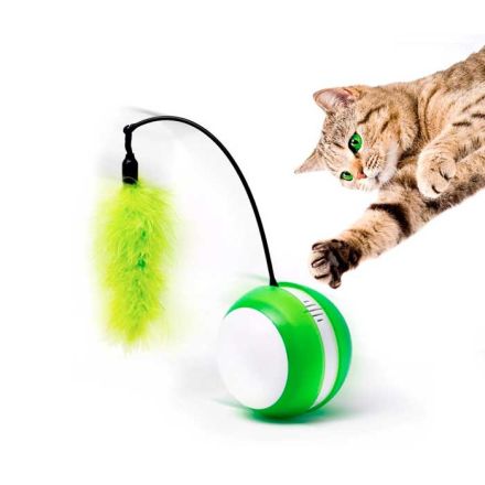 Pelota Interactiva Para Gatos con Movimiento y Sonido