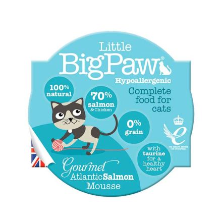 Little BigPaw Mousse de Salmón del Atlántico Gourmet para Gatos