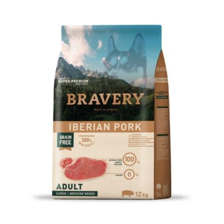 BRAVERY IBERIAN PORK ADULT LARGE/MEDIUM BREEDS 12KG