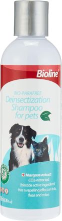 Shampoo Bioline Desifectante y Anti Caspa para mascotas 207ML