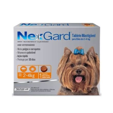 Nexgard Antiparasitario 1 Comprimido 2 a 4 KG