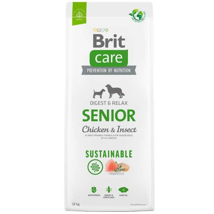 Brit care dog chiken & insect senior 12KG