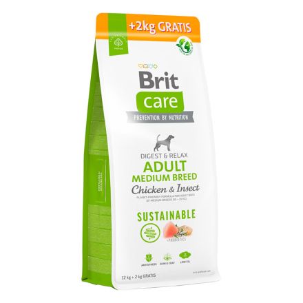 BRIT CARE DOG CHICKEN & INSECT ADULT MEDIUM BREED 14 KG