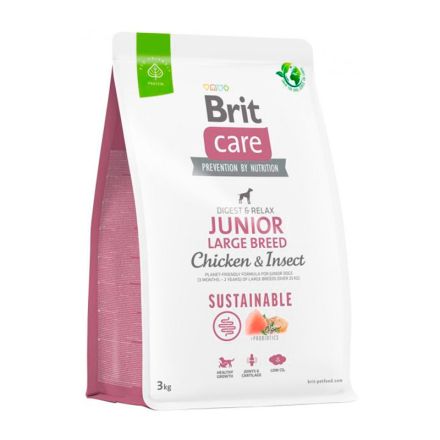 Brit care dog chiken & insect junior large breed 3kg