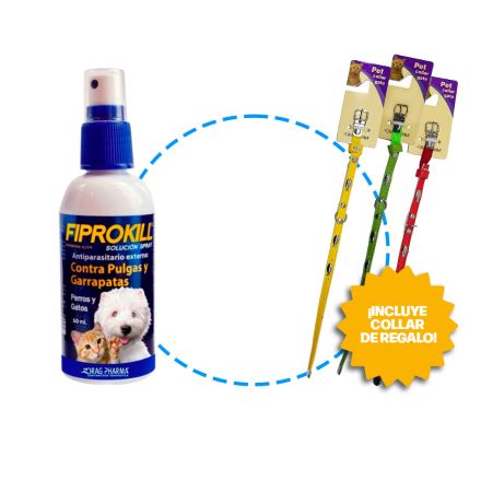 Fiprokill Pulgas y Garrapatas 50ML + Collar