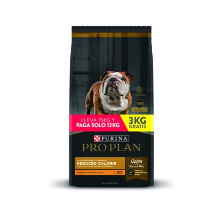 PROPLAN REDUCED CALORIE DOG M/L (12+3kg)