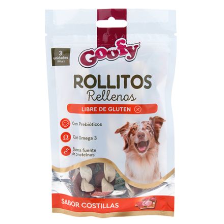 Goofy Rollitos Rellenos Para Perros 3 Unid 60gr