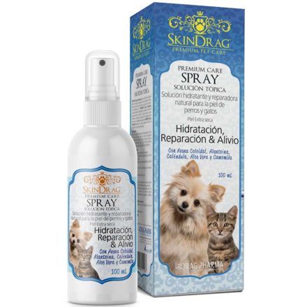 SkinDrag Spray Hidratación Reparación y Alivio Perros Y Gatos 100 Ml