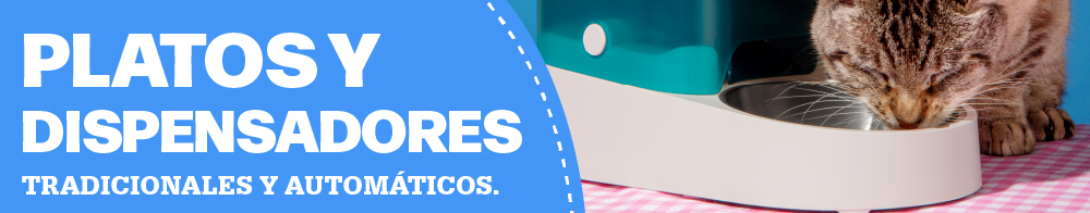 ¡Platos y Dispensadores para gatos en Pethome! Encuentra los mejores platos, bebederos y dispensadores para tus gatitos favoritos.